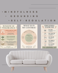 3-Piece Nervous System Regulation Poster Bundle | Grounding & Mindfulness Wall Art | Digital Download