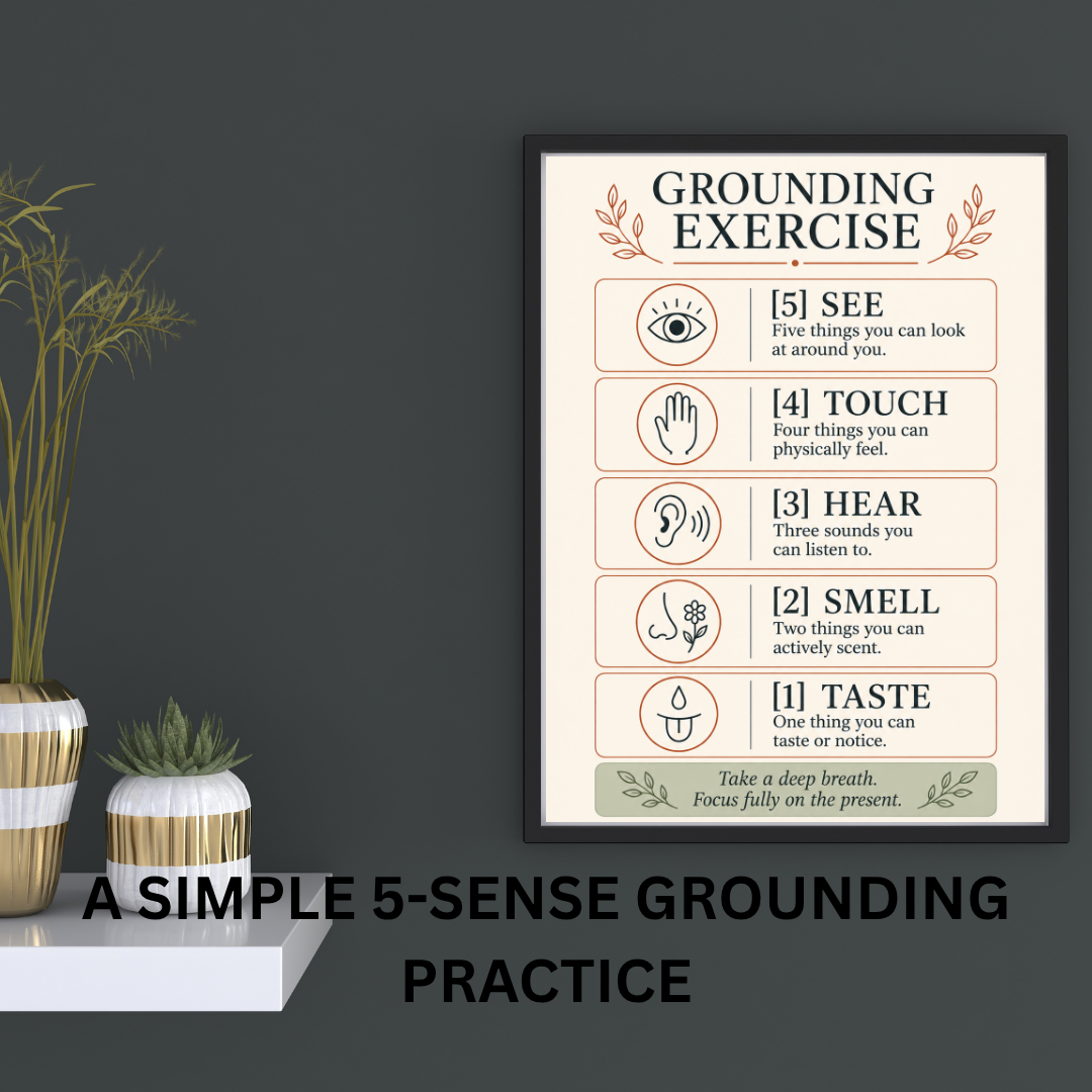 3-Piece Nervous System Regulation Poster Bundle | Grounding & Mindfulness Wall Art | Digital Download
